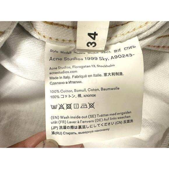 ACNE STUDIOS Women's 1999 Sky Denim Jacket Size 34 (US 2) in Stonewashed - Picture 12 of 12